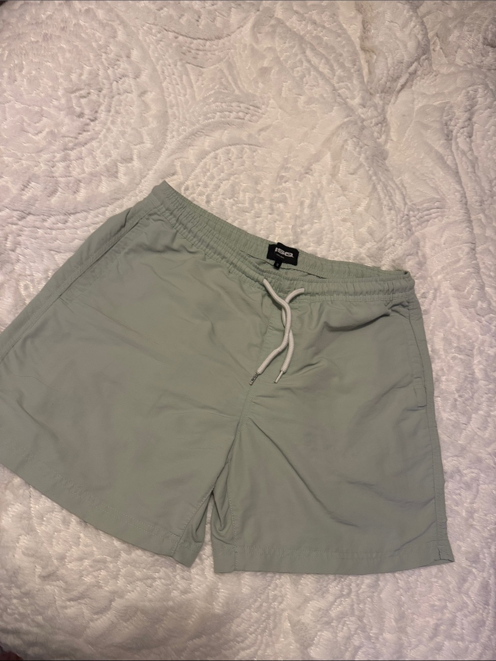 RSQ Men's Light Sage Green Athletic Drawstring Shorts